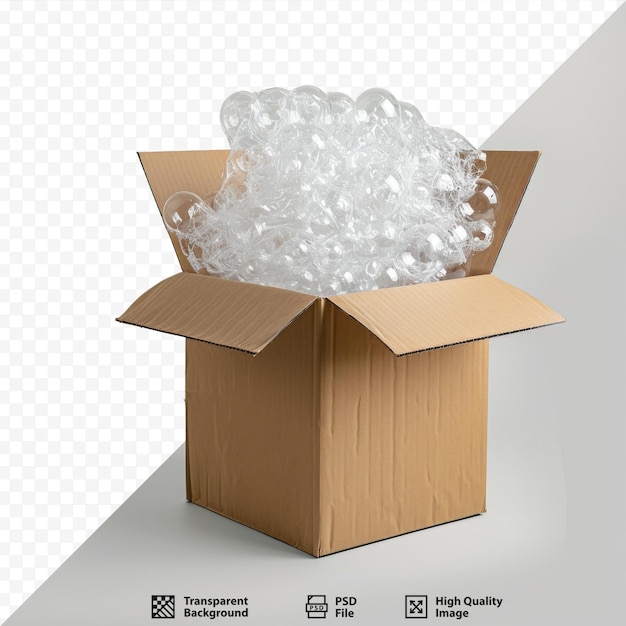 PSD carton box with bubble wrap