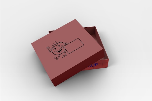 ピザ食品パッケージモックアップ用のカートン段ボール箱