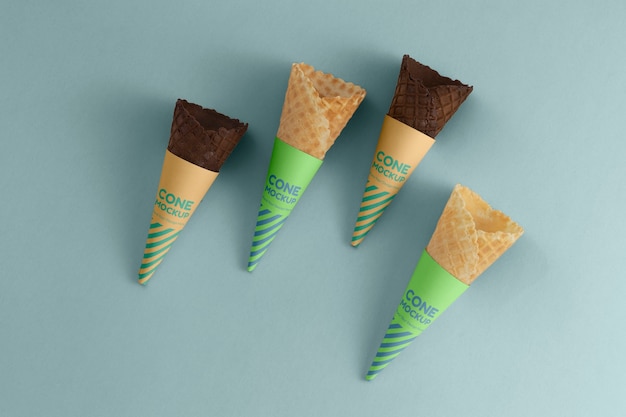 PSD carton cone mockup design