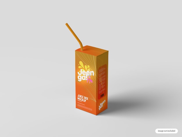 Mockup di scatola di succo di cartone