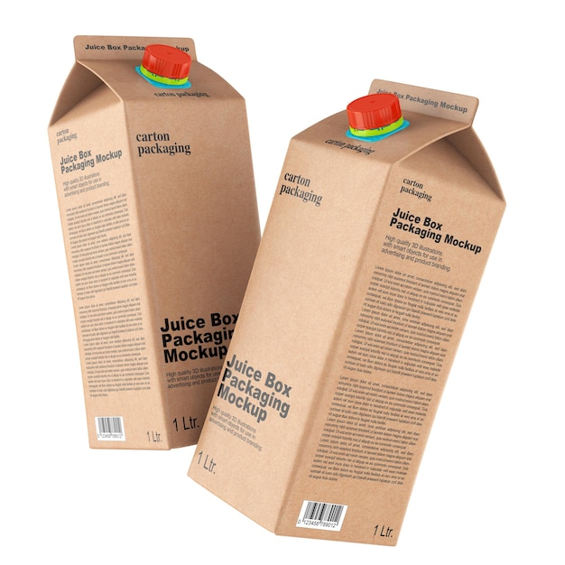 Carton Juice Mockup