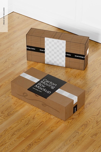 PSD carton moving boxes mockup