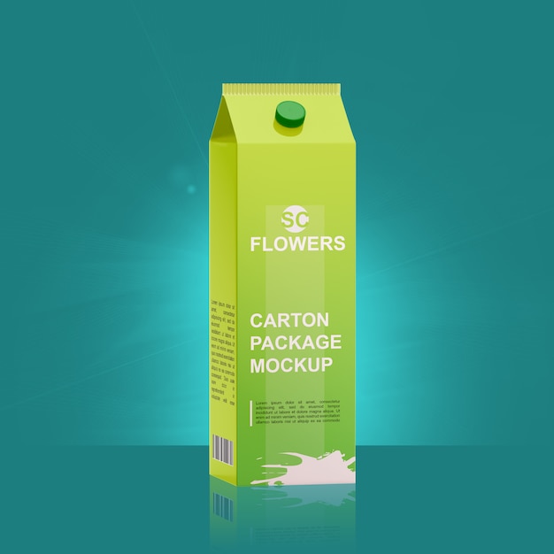 Carton package mockup