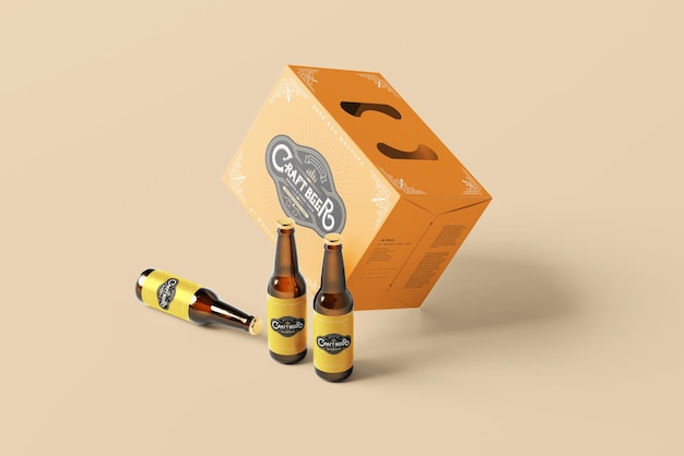 carton packaging box design mockup