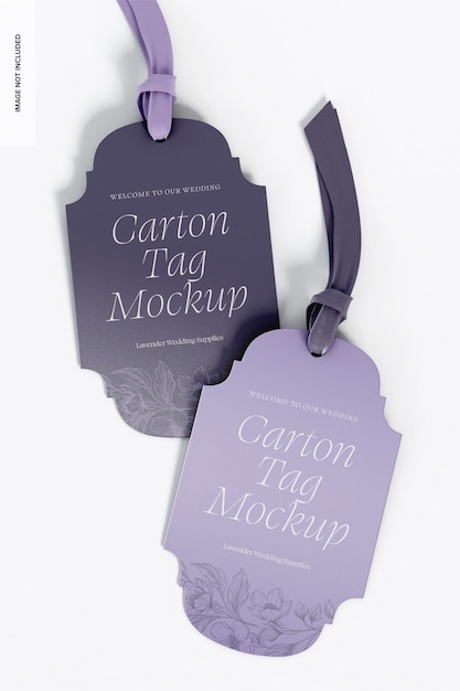 PSD carton tags mockup