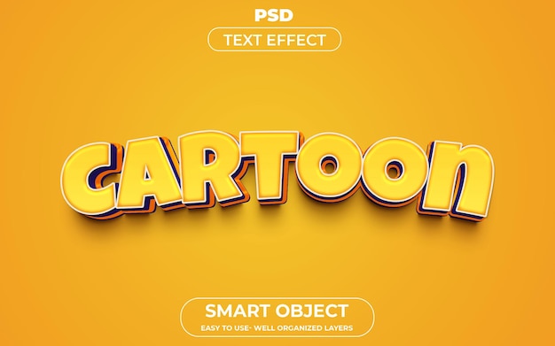 cartoon 3d editable text effect premium