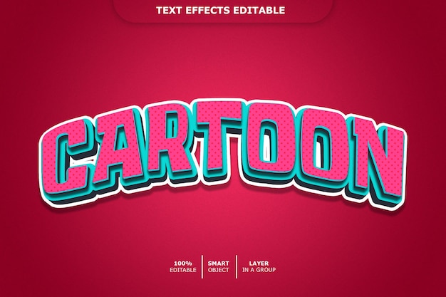 Cartoon 3d text effect editable