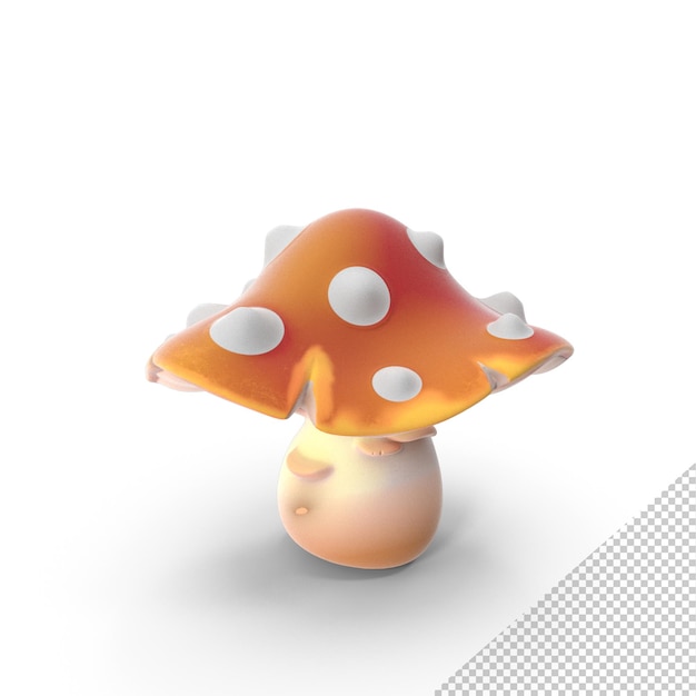 PSD cartoon amanita paddenstoel png