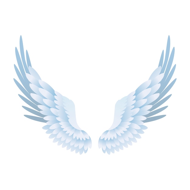 PSD cartoon angel wings isoltated