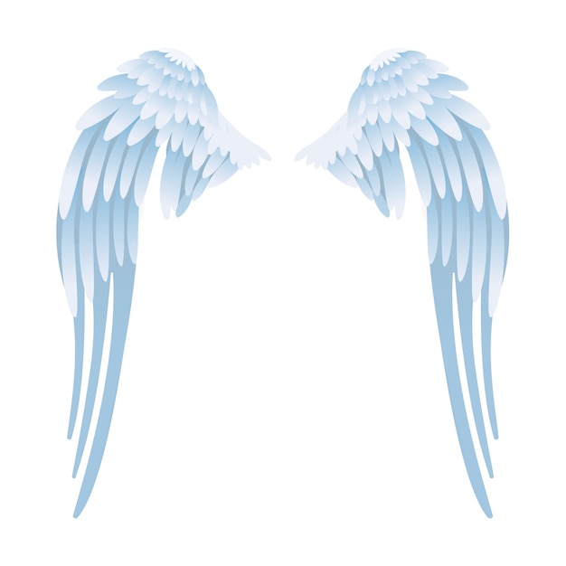 PSD cartoon angel wings isoltated