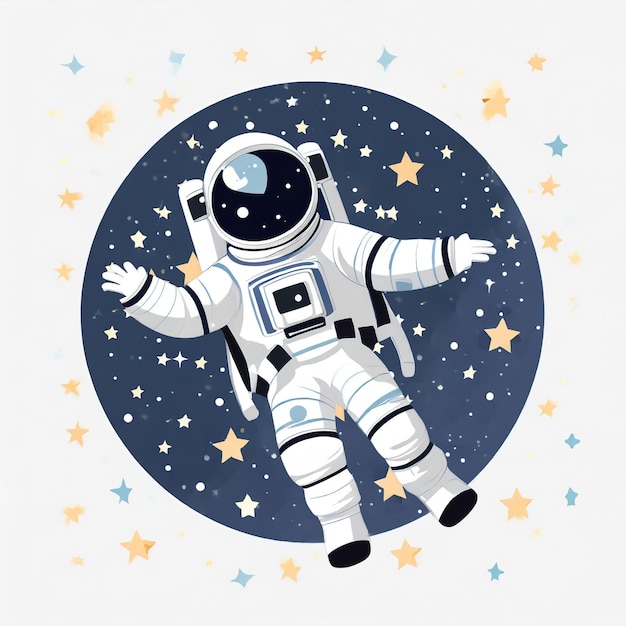 PSD cartoon astronauts