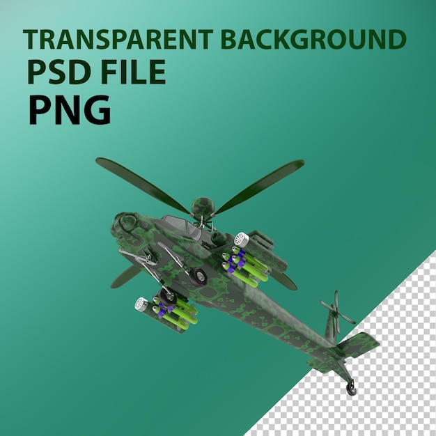 PSD cartoon attack helicopter png