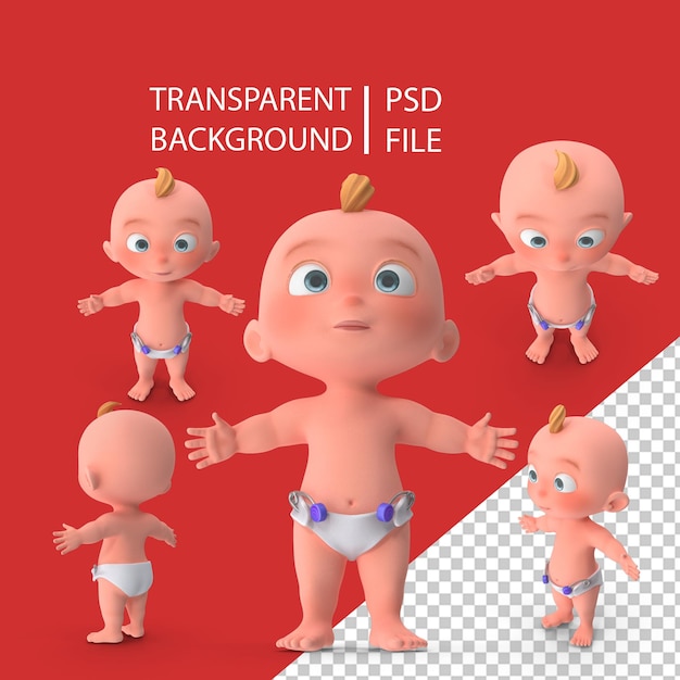 PSD cartoon baby png