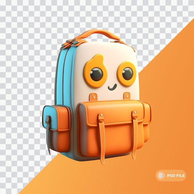 Cartoon backpack soft smooth lighting