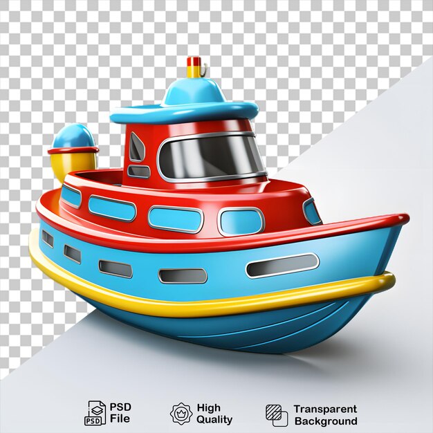 Cartoon boat isolated on transparent background include png file