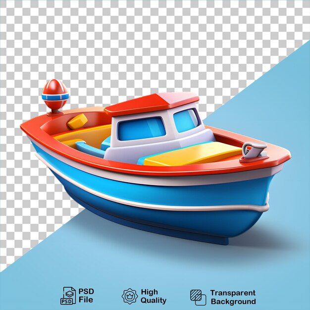 Cartoon boat isolated on transparent background include png file