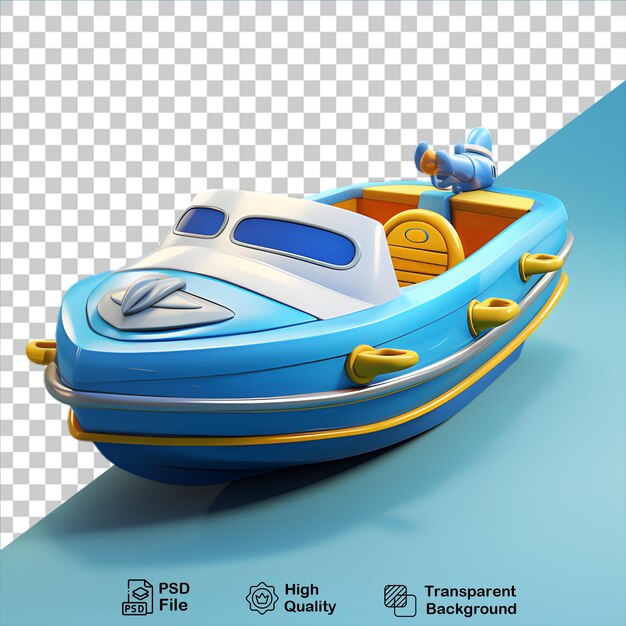Cartoon boat isolated on transparent background include png file