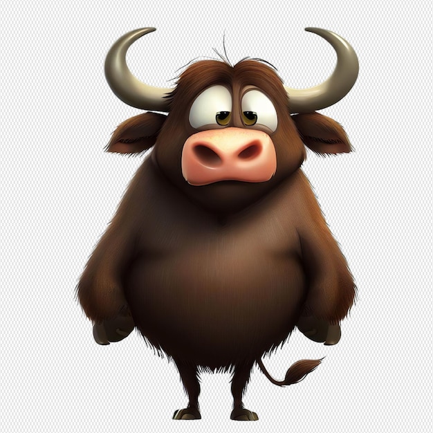 PSD cartoon buffalo