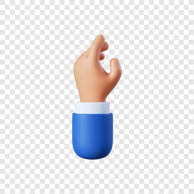 Cartoon businessman hand relax gesture