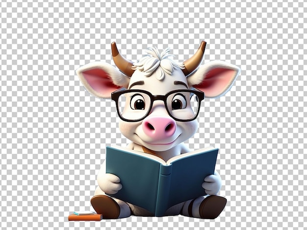 Cartoon character of a cute cow