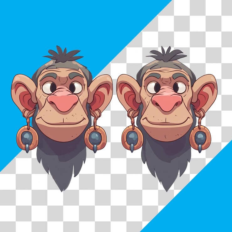 PSD cartoon character illustration with transparent background