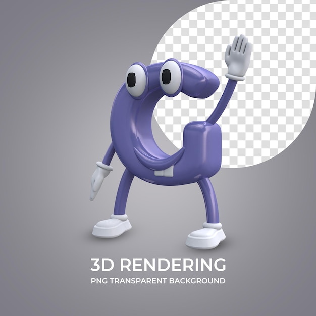 PSD 漫画のキャラクター文字g3dレンダリング分離された透明な背景