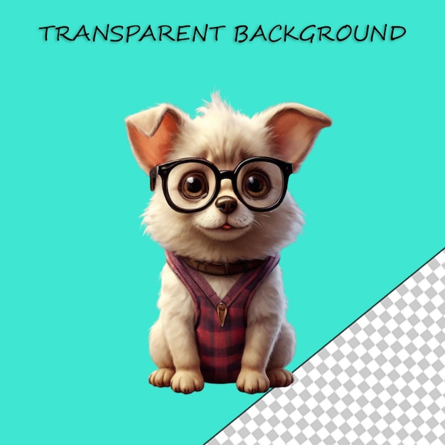 Cartoon character on transparent background
