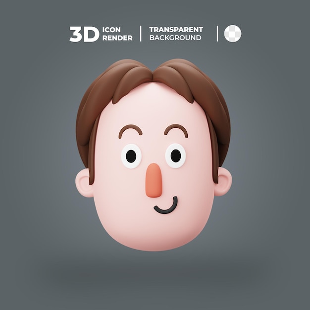 PSD a cartoon character with a simple face and a clear background.