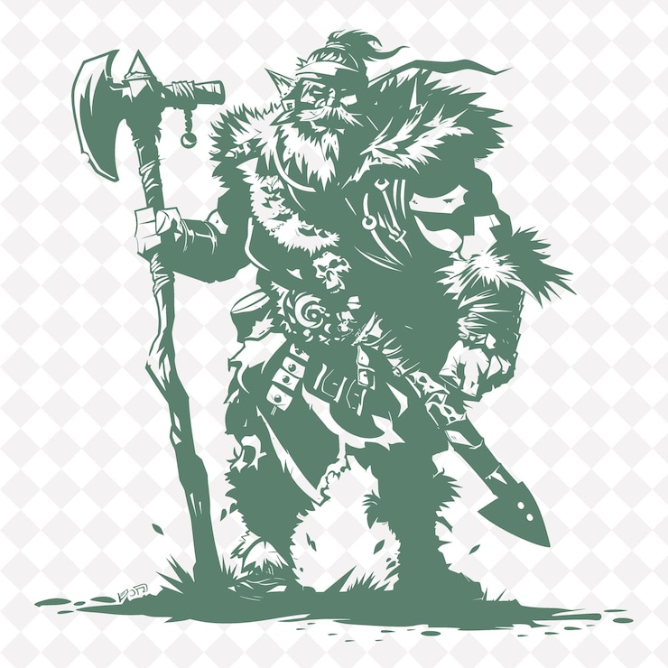 PSD a cartoon character with a sword and a sword