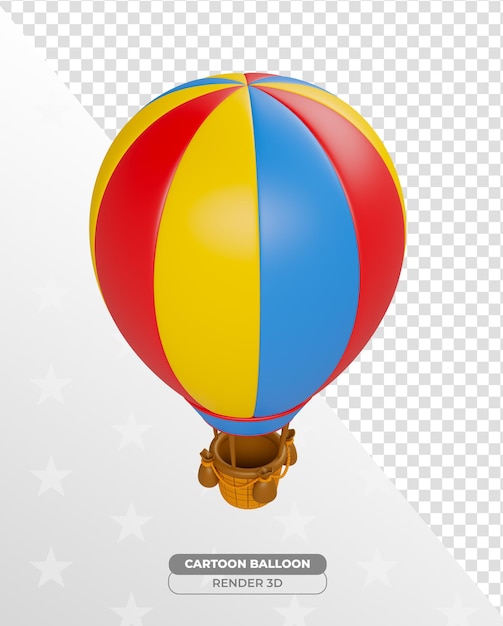 Cartoon children's toy balloon with transparent background