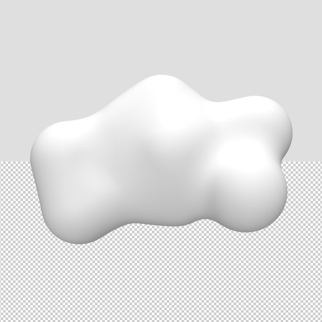 PSD cartoon clouds 3d render