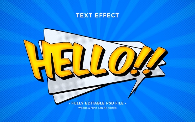 Cartoon comic text effect