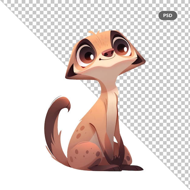 A cartoon of a cute raccoon with a brown face