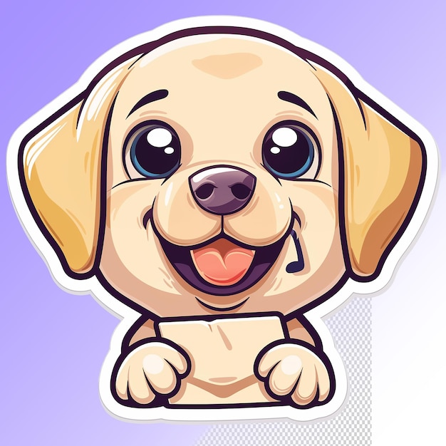 PSD a cartoon dog with a picture of a dog with a mouth open