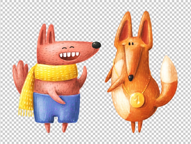 PSD cartoon dogs