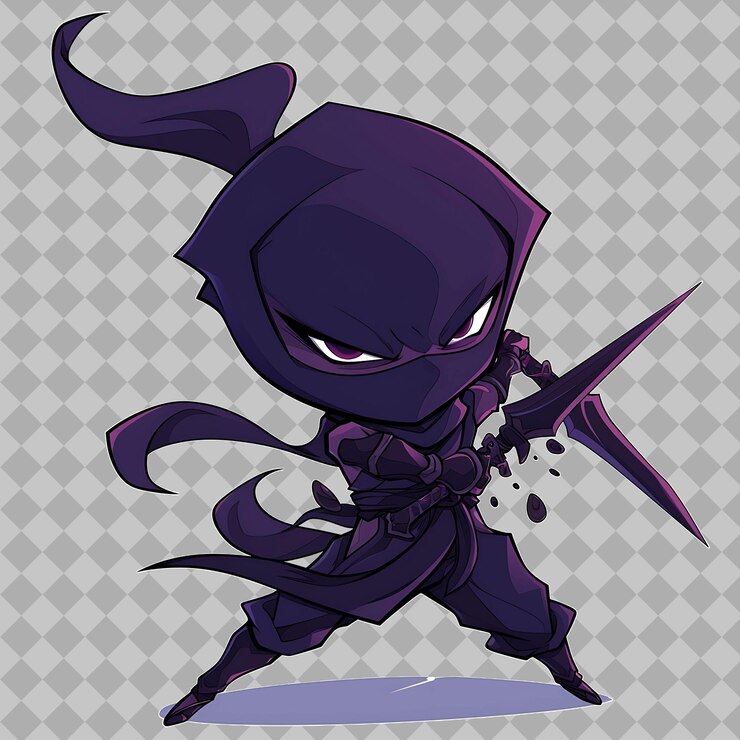 PSD a cartoon drawing of a knight with a sword and a sword