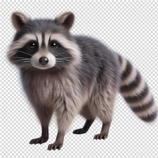 PSD a cartoon drawing of a raccoon with a face and eyes