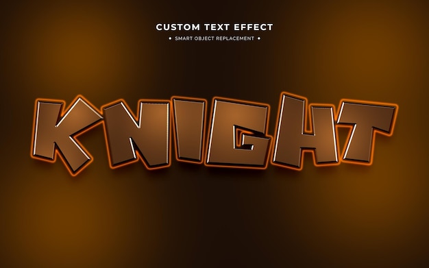 Cartoon Editable text effect knight 3d sword and battle font style