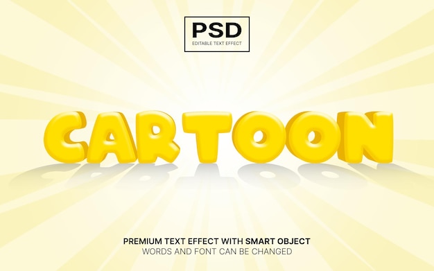 PSD cartoon editable text effect