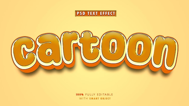 PSD cartoon editable text effect