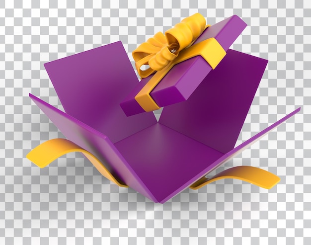 PSD cartoon eid gift box