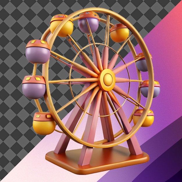 Карикатурное колесо обозрения 3D
