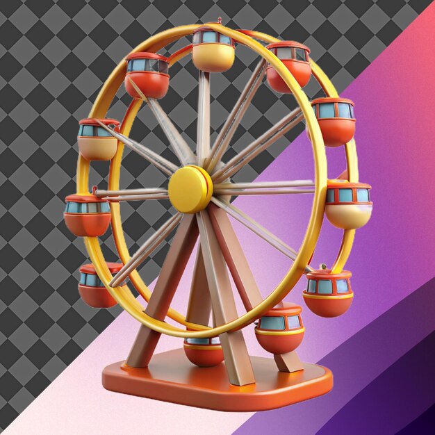 Карикатурное колесо обозрения 3D