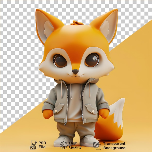 PSD カートゥーン・フォックス (cartoon fox) は透明な背景に画像が描かれています