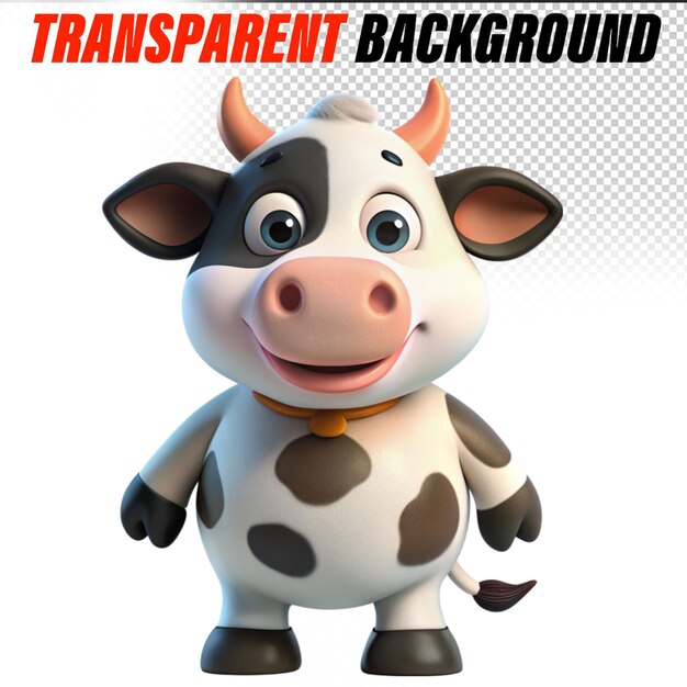 PSD cartoon graphics of cow