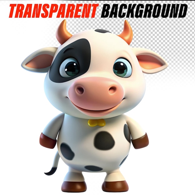 PSD cartoon graphics of cow