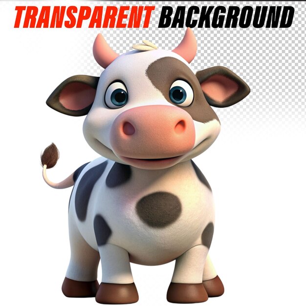 PSD cartoon graphics of cow