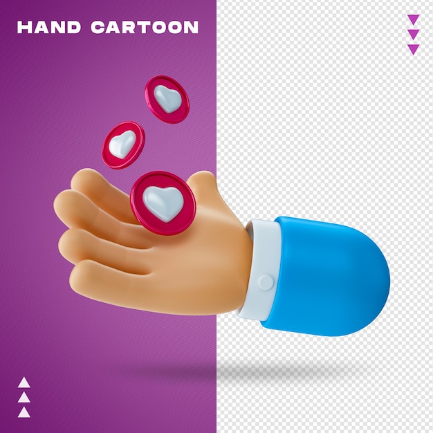 Premium PSD  Handshake emoji isolated