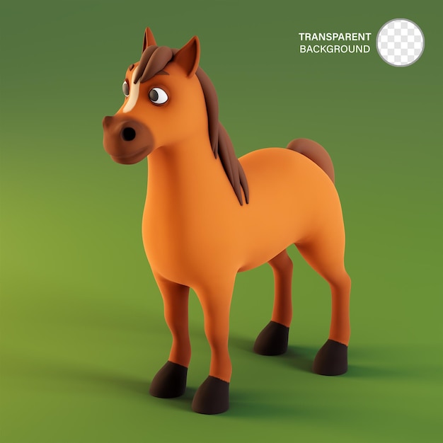 PSD a cartoon horse with transparent background