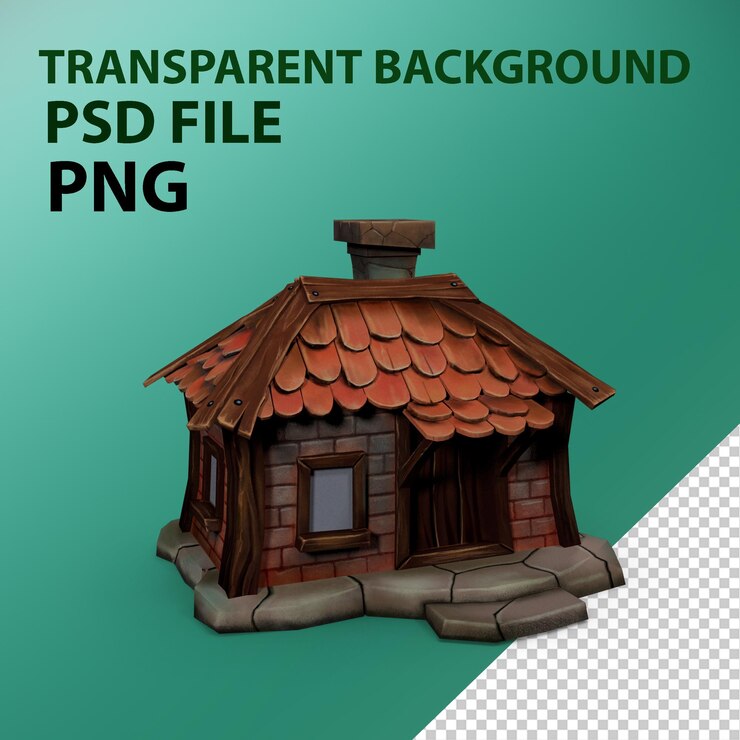 PSD 만화 집 png